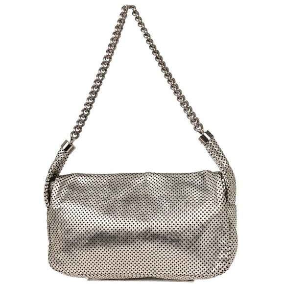 Chanel Silver Perforated Lambskin Handbag 144899 - Picture 2 of 10